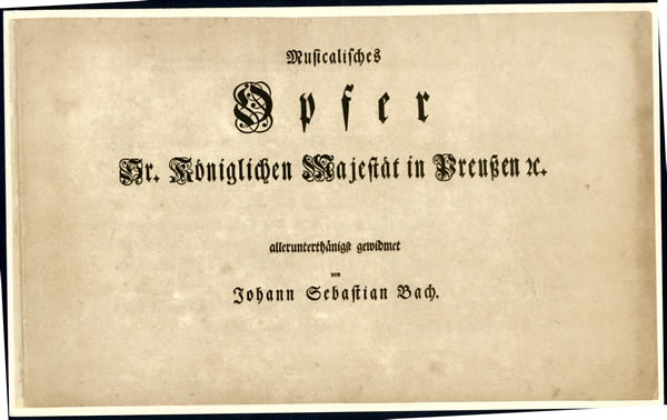 Musicalisches Opfer title page