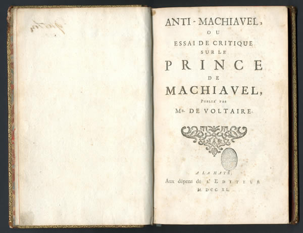 Anti-Machiavel, 1740