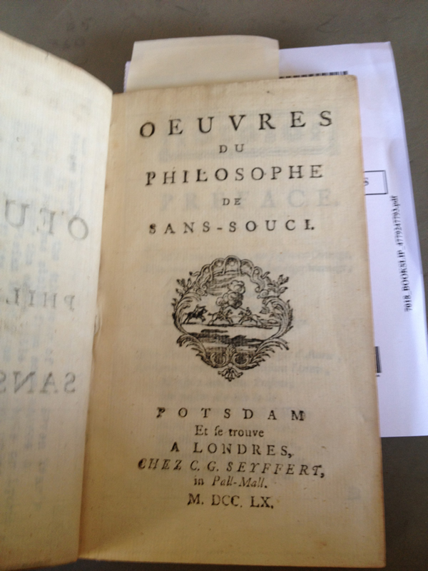 Oeuvres du Philosophe de Sans-Souci