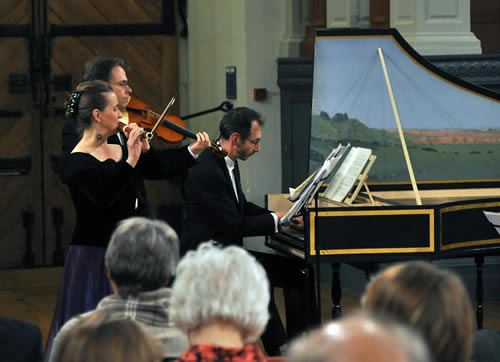 Rachel Brown, Adrian Butterfield and David Gordon playing the Trio Sonata from Johann Sebastian Bach’s Musical Offering, dedicated to Frederick the Great